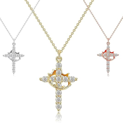 Collar de Cruz con Corona Giratoria