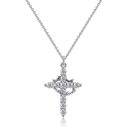 Collar de Cruz con Corona Giratoria